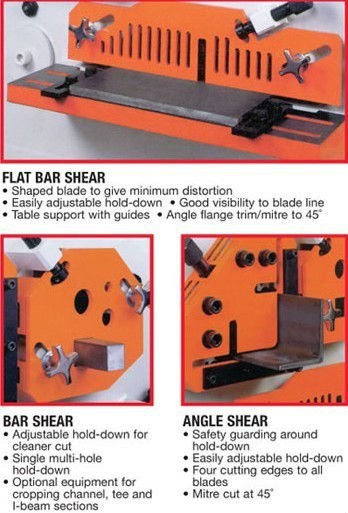 Q35y Series Multifunctional Hydraulic Iron Worker Combined Shearing And Punching Machine Multifunkční hydraulický žehlicí stroj řady Q35y kombinovaný stříhací a děrovací stroj